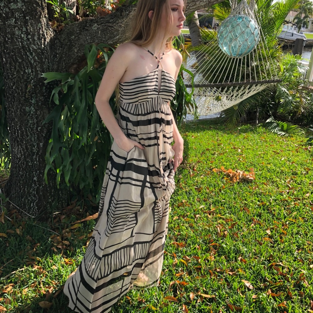Club Monaco Like New Sz 4 Maxi Dress Boho